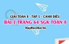 Giải bài 1 trang 64 Toán 8 Tập 1 SGK Cánh Diều